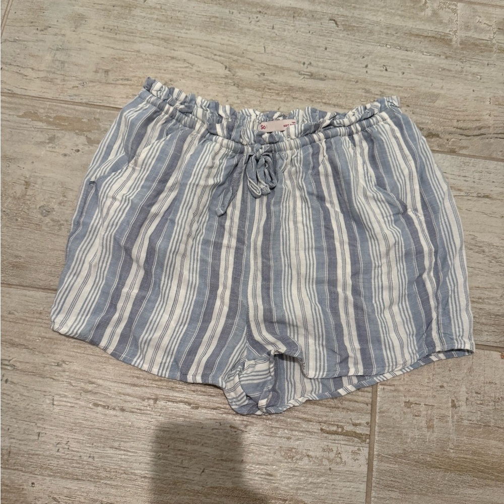 Striped Drawstring Shorts